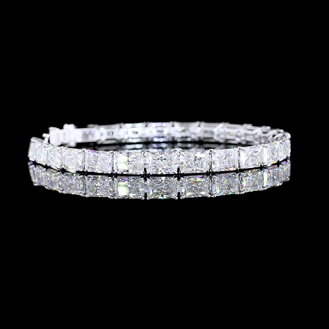 25ctw Prong East West Radiant Tennis Bracelet