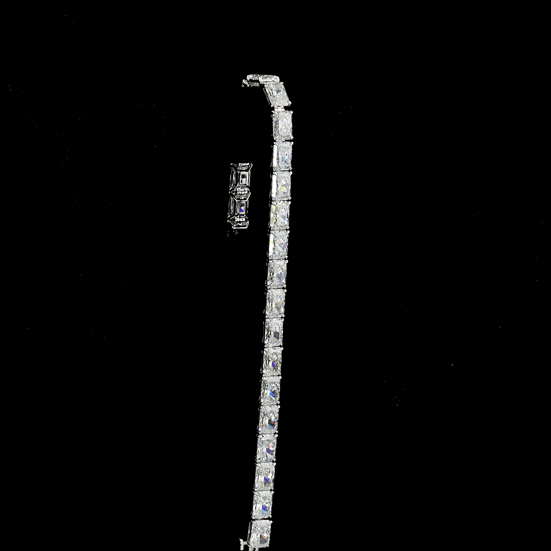 25ctw Prong East West Radiant Tennis Bracelet