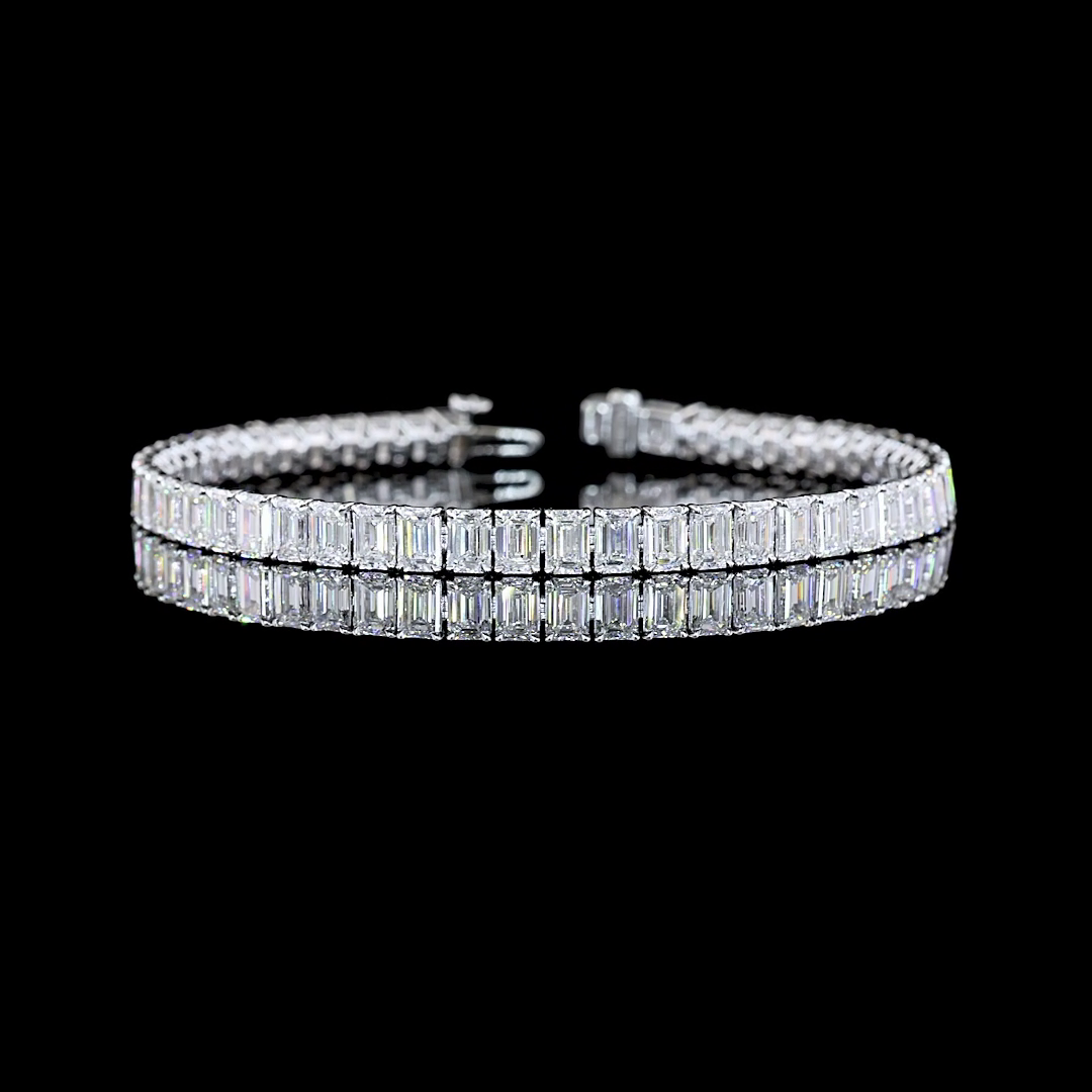 14ctw Prong Emerald Tennis Bracelet
