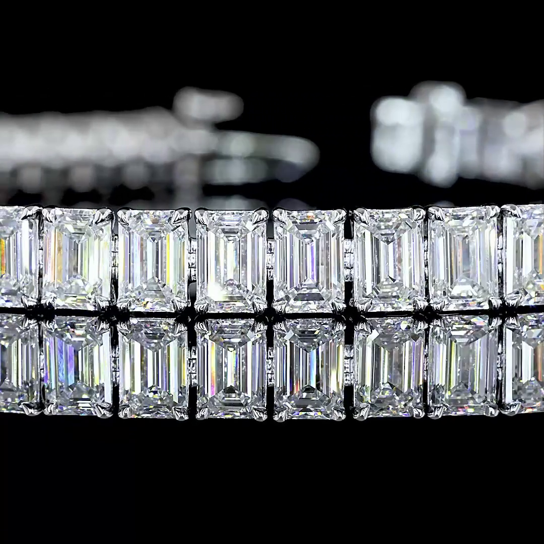 14ctw Prong Emerald Tennis Bracelet