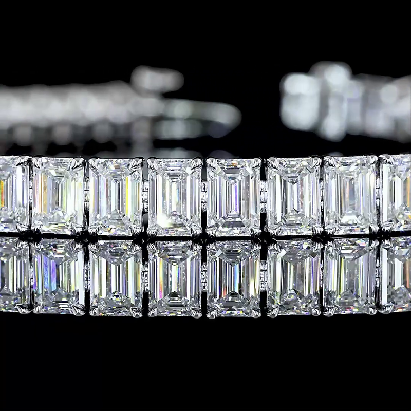 14ctw Prong Emerald Tennis Bracelet