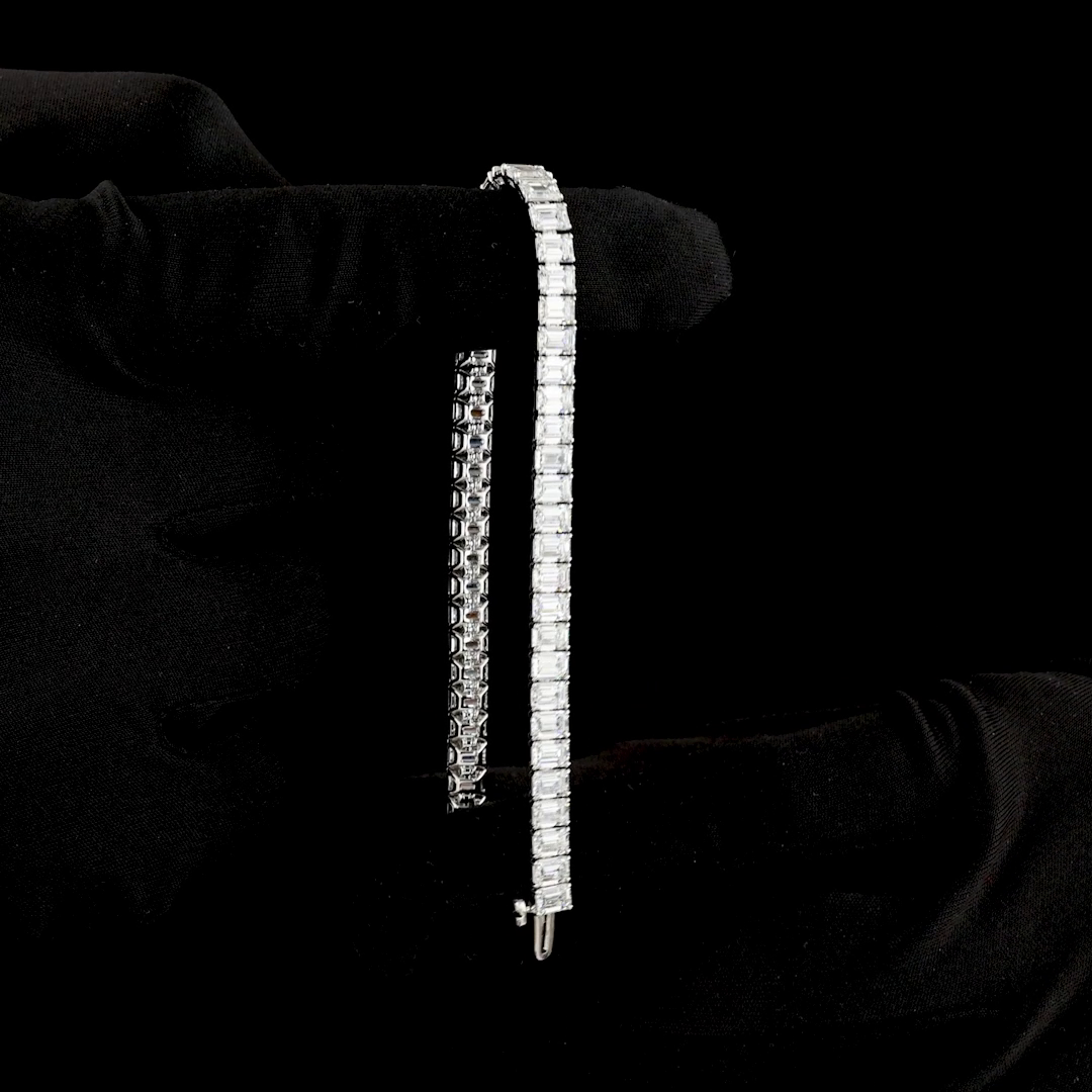14ctw Prong Emerald Tennis Bracelet