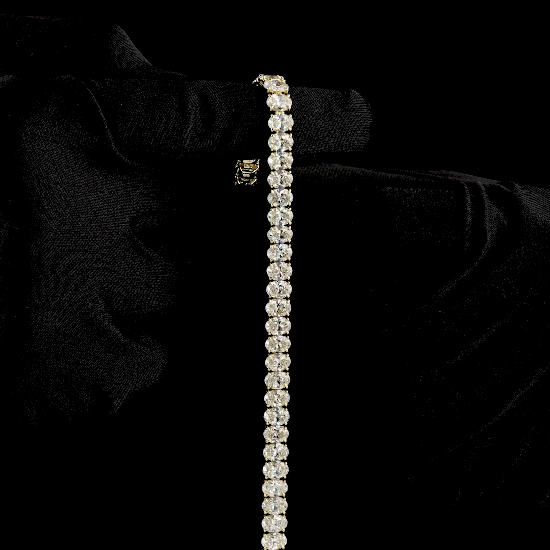 80ctw Prong Oval Tennis Bracelet