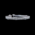 7ctw Prong Round Station Line Tennis Bracelet