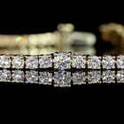3-3/4ctw Prong Round Station Line Tennis Bracelet
