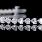 5ctw Prong East West Heart Tennis Bracelet