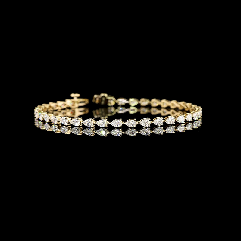 4ctw Prong East West Pear Tennis Bracelet