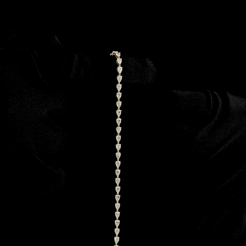 4ctw Prong East West Pear Tennis Bracelet