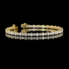 9ctw Prong Round Station Line Tennis Bracelet