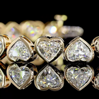 14ctw Bezel Heart Tennis Bracelet