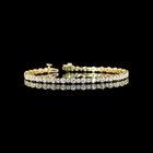 4-1/2ctw Prong Round Station Line Tennis Bracelet