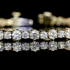 4-1/2ctw Prong Round Station Line Tennis Bracelet
