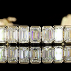 20ctw Half Bezel Emerald Tennis Bracelet