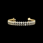 8ctw Prong East West Heart Tennis Bracelet