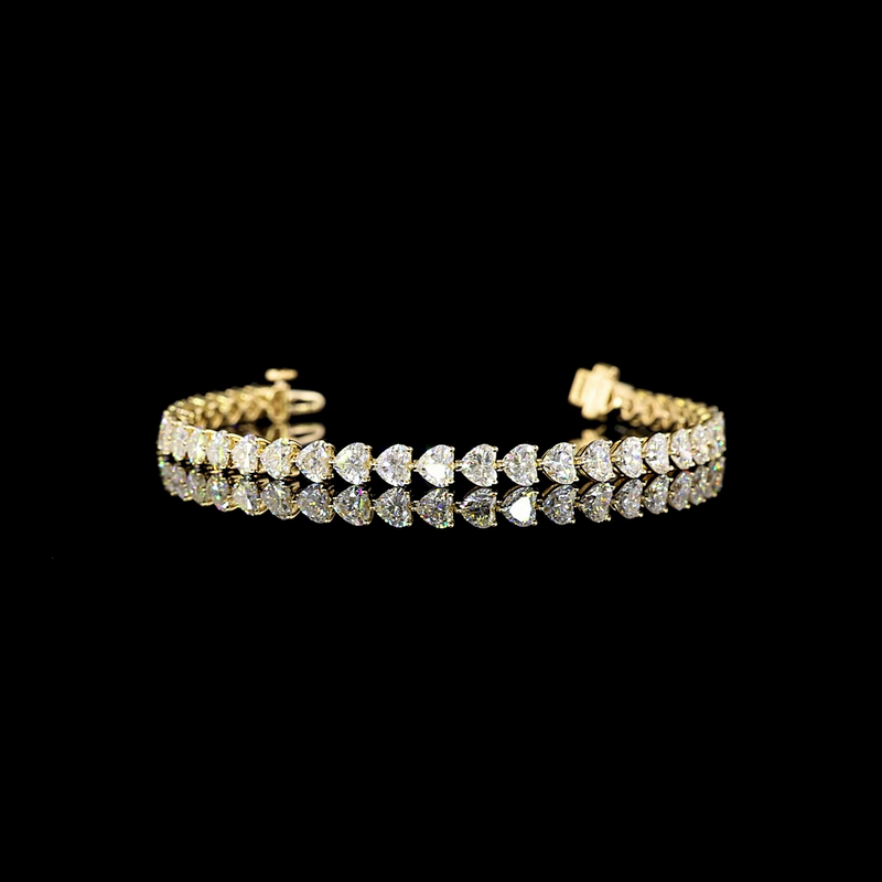8ctw Prong East West Heart Tennis Bracelet