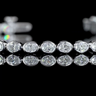 2-1/2ctw Bezel East West Oval Tennis Bracelet
