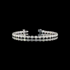3-1/2ctw Bezel East West Oval Tennis Bracelet