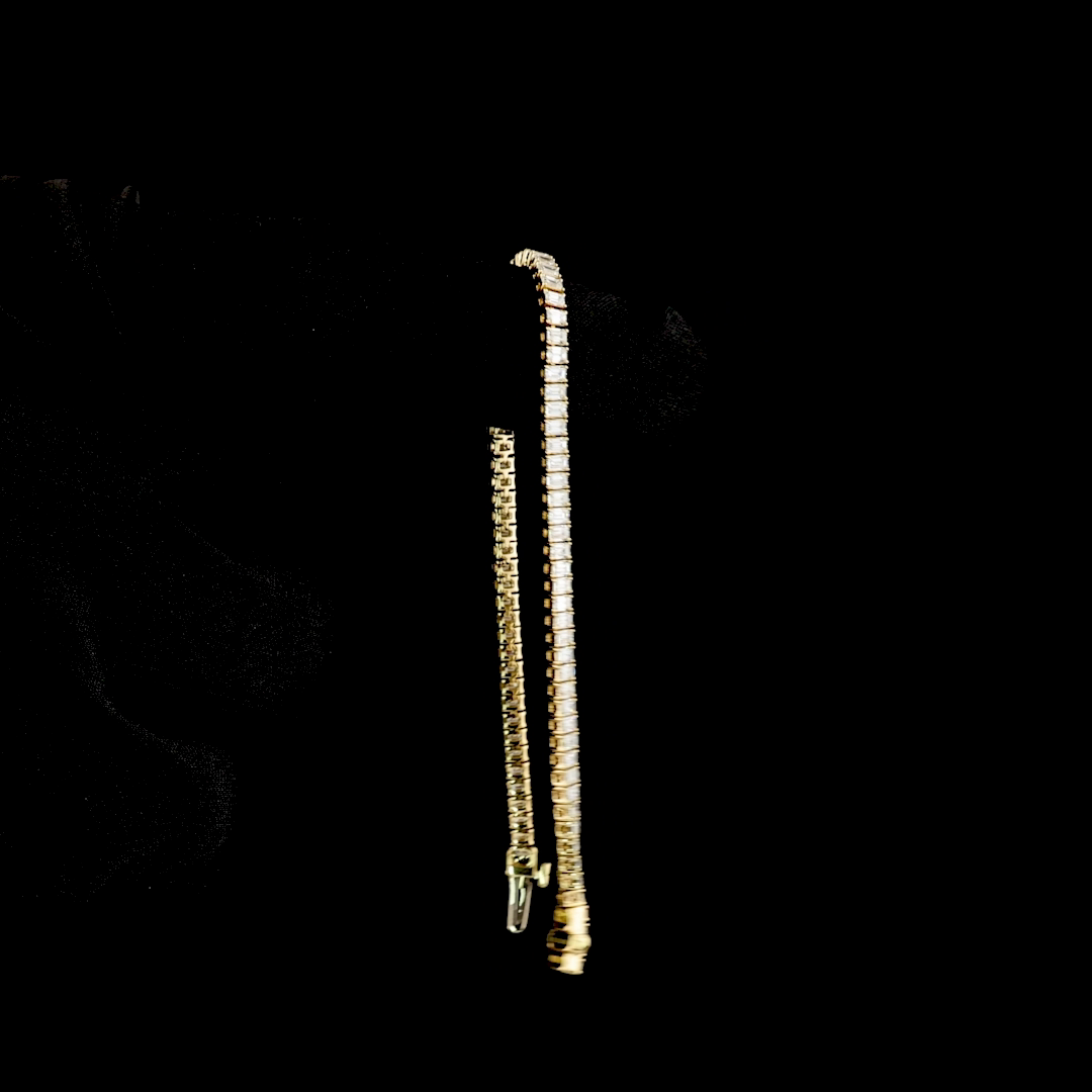 3-3/4ctw Prong Emerald Tennis Bracelet
