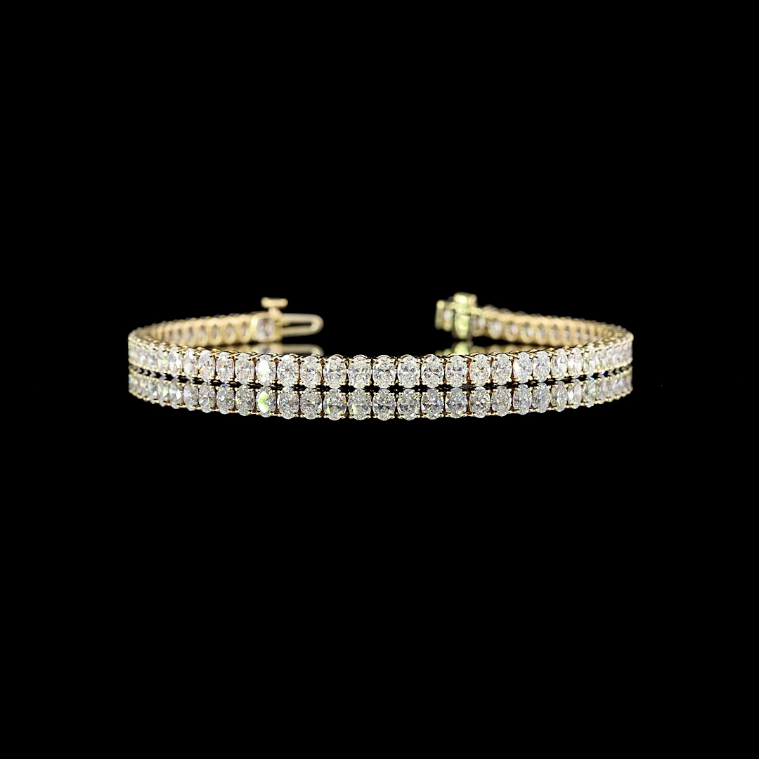 5ctw Prong Oval Tennis Bracelet