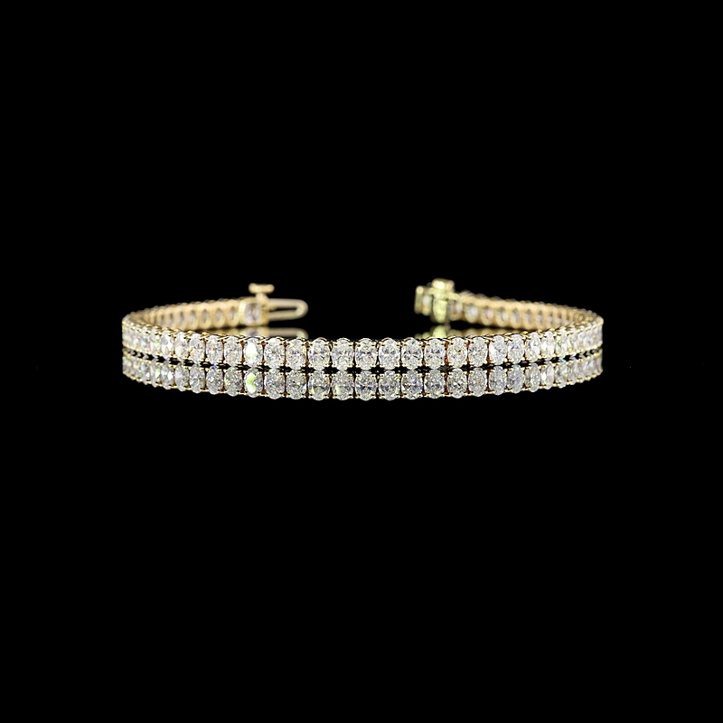 5ctw Prong Oval Tennis Bracelet