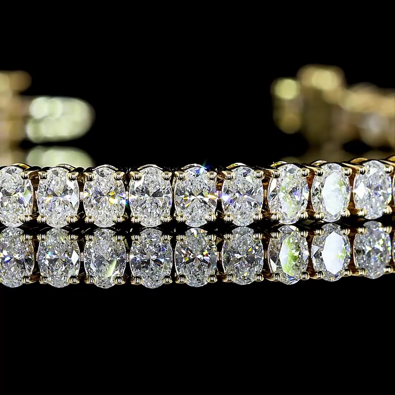5ctw Prong Oval Tennis Bracelet