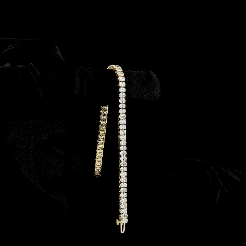 5ctw Prong Oval Tennis Bracelet