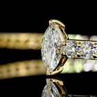 4ctw Prong Marquise & Round Bangle Bracelet