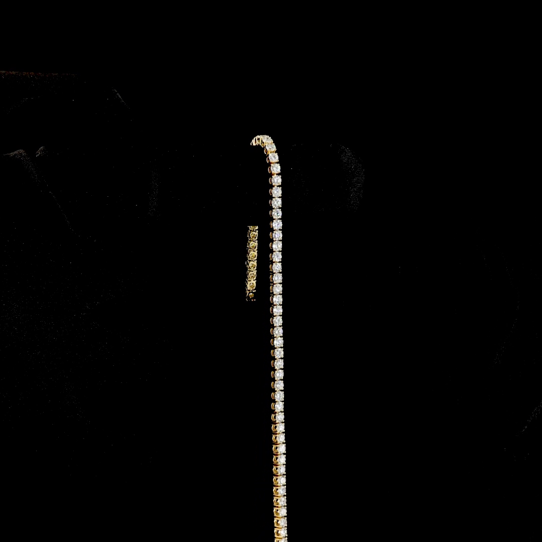 3-1/4ctw Prong Round Tennis Bracelet