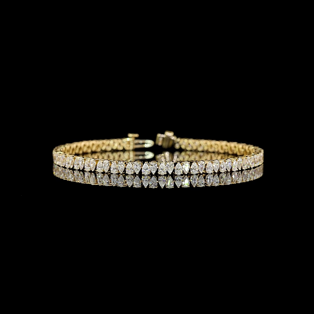 4-1/2ctw Prong Pear Tennis Bracelet