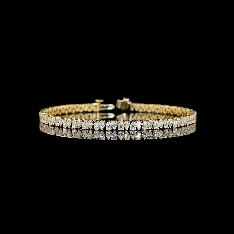 4-1/2ctw Prong Pear Tennis Bracelet