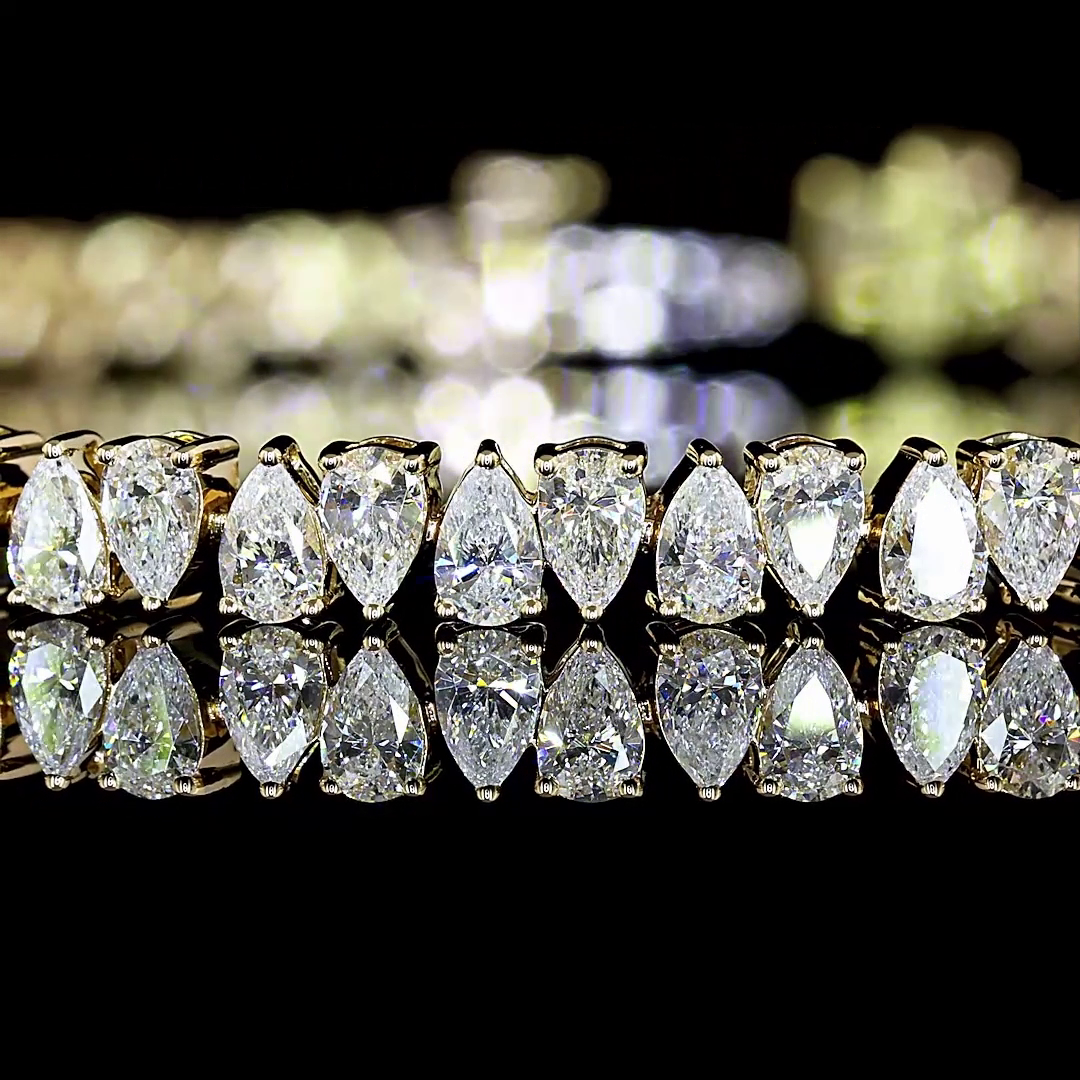 4-1/2ctw Prong Pear Tennis Bracelet