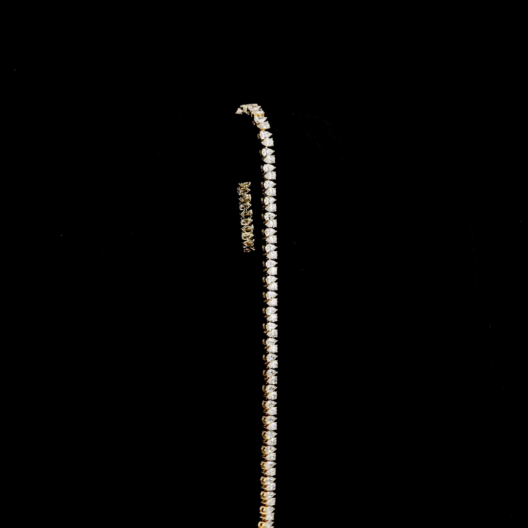 4-1/2ctw Prong Pear Tennis Bracelet