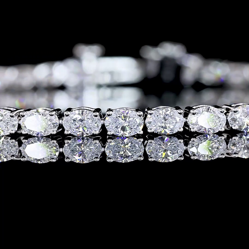 4ctw Prong East West Oval Tennis Bracelet