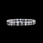 7ctw Prong East West Oval, Pear & Round Station Bracelet