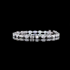 7ctw Prong East West Oval, Pear & Round Station Bracelet