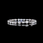 7ctw Prong East West Oval, Pear & Round Station Bracelet