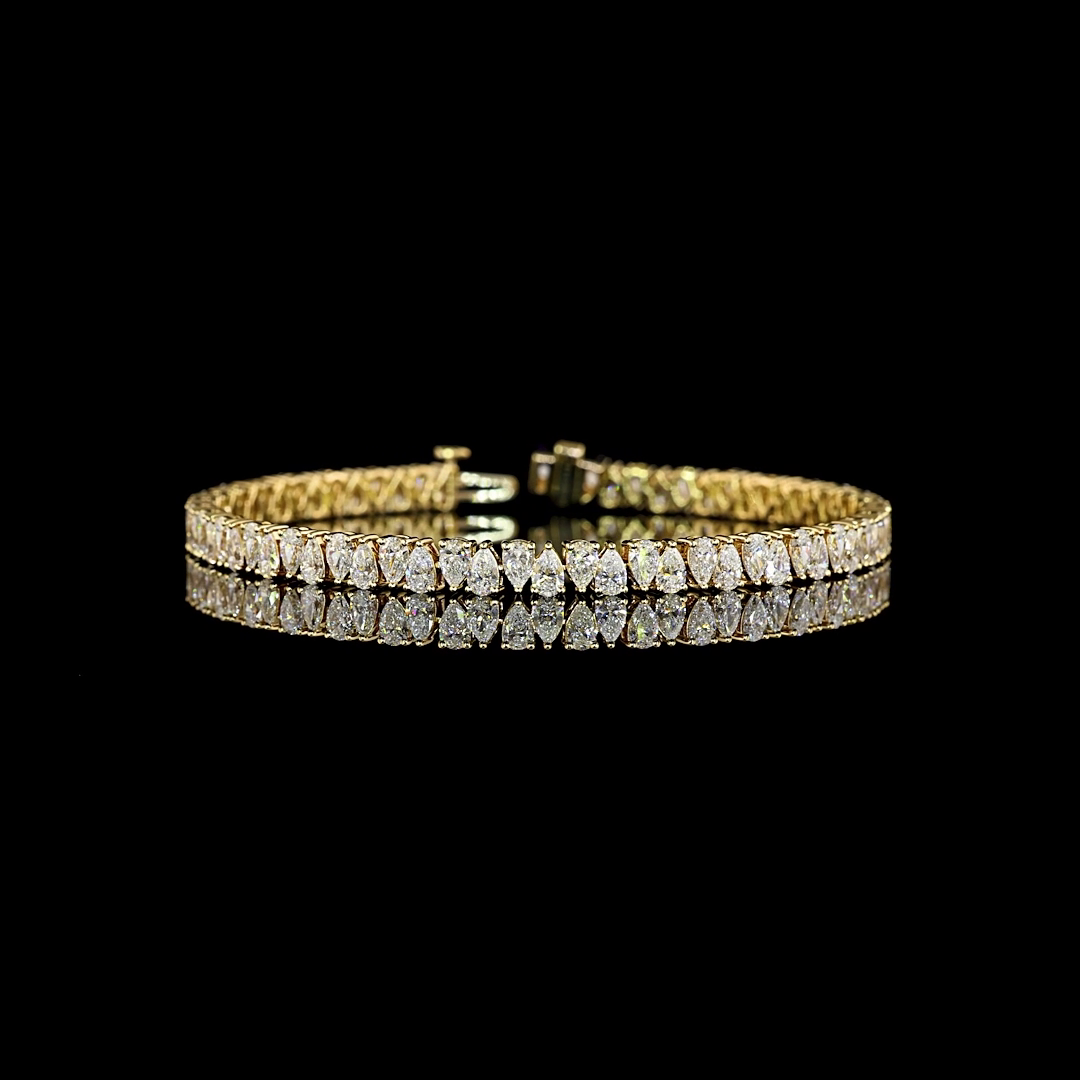 6ctw Prong Pear Tennis Bracelet