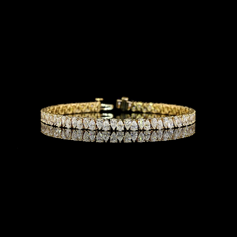 6ctw Prong Pear Tennis Bracelet