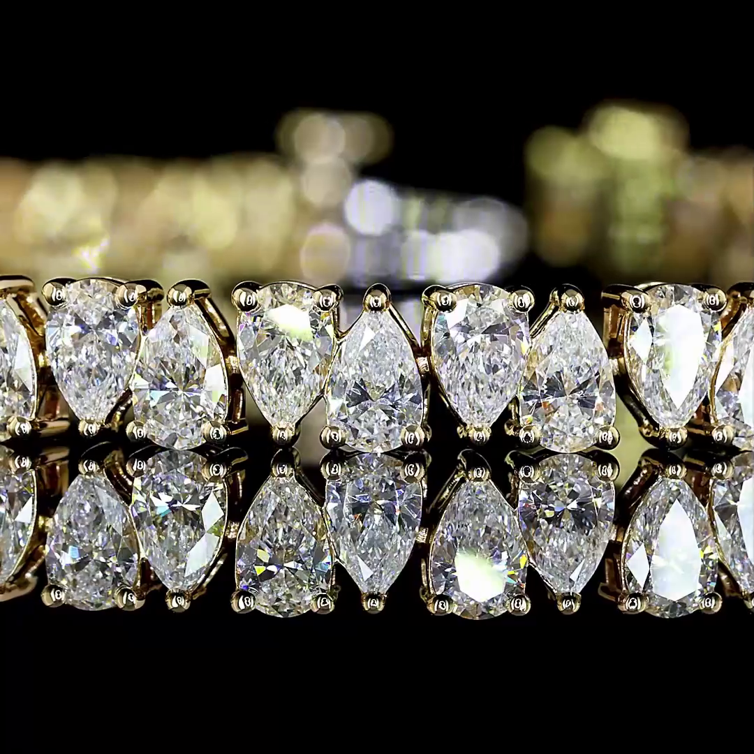 6ctw Prong Pear Tennis Bracelet
