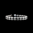 7ctw Bezel - Prong East West Emerald Station Bracelet
