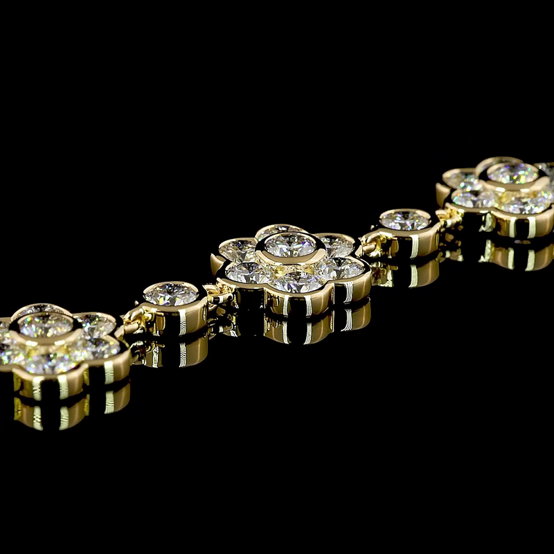 7ctw Bezel Round Station Bracelet