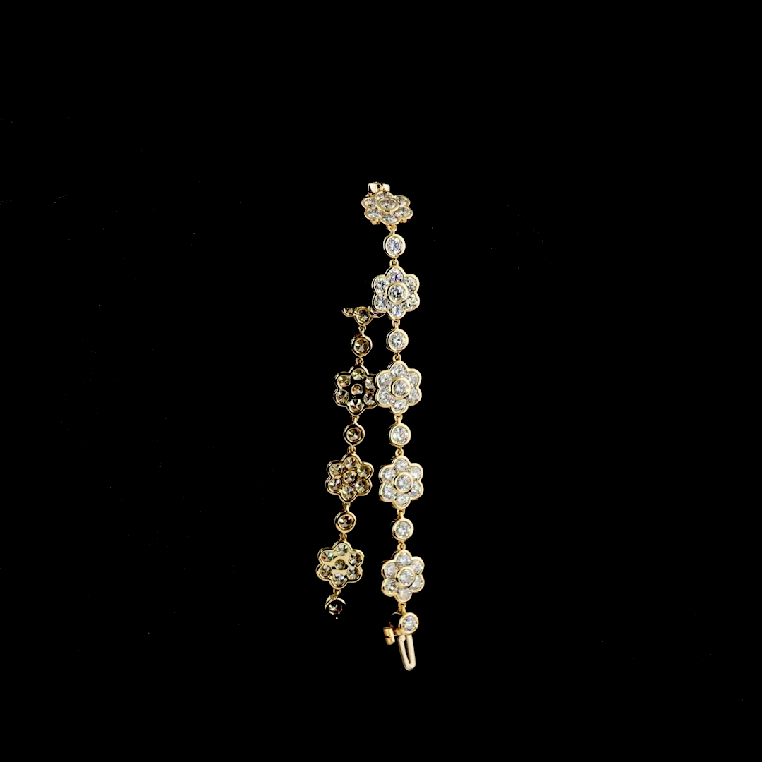 7ctw Bezel Round Station Bracelet