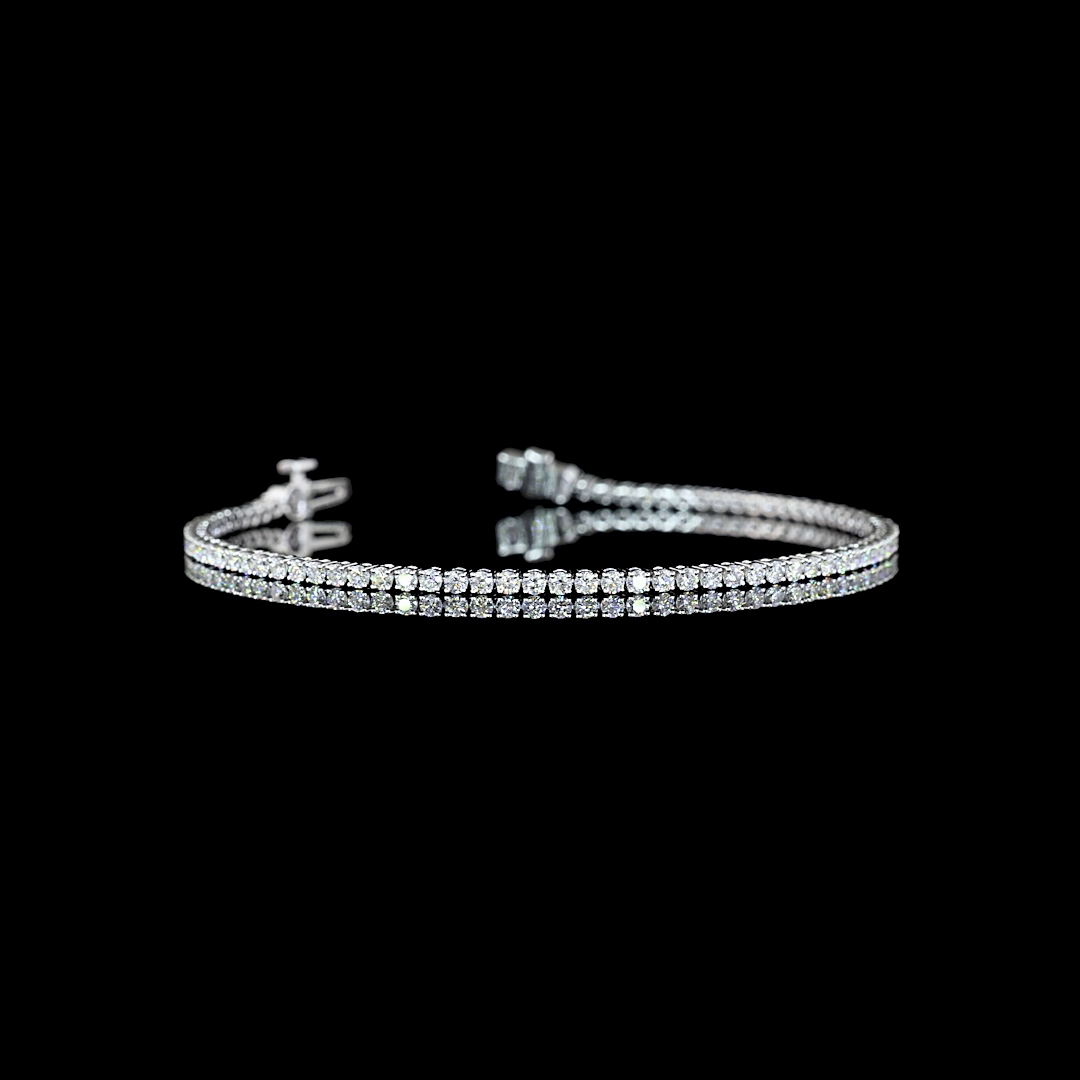 1-3/4ctw Prong Round Tennis Bracelet