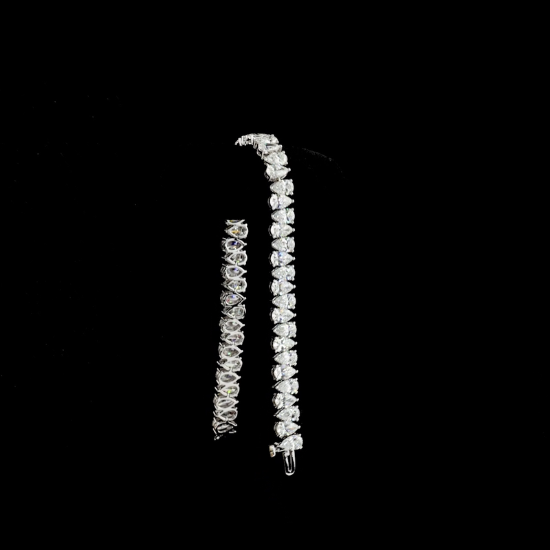14ctw Prong Pear Tennis Bracelet