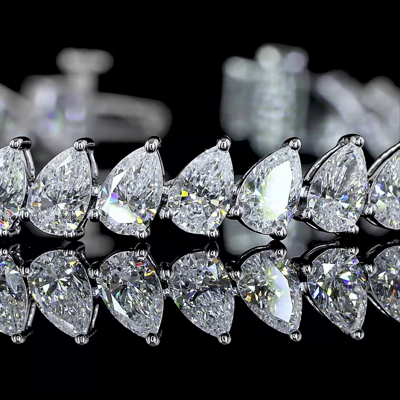 8ctw Prong Pear Tennis Bracelet