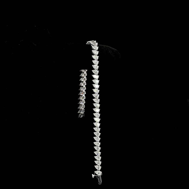 8ctw Prong Pear Tennis Bracelet