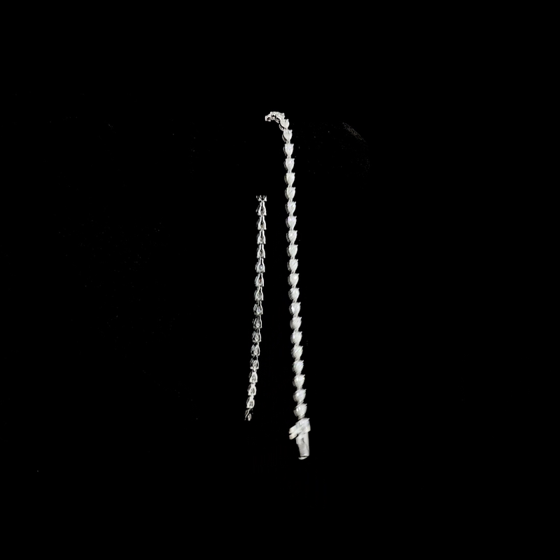 2-1/2ctw Prong East West Pear Tennis Bracelet