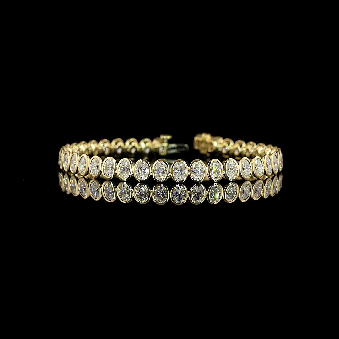 8ctw Bezel Oval Tennis Bracelet