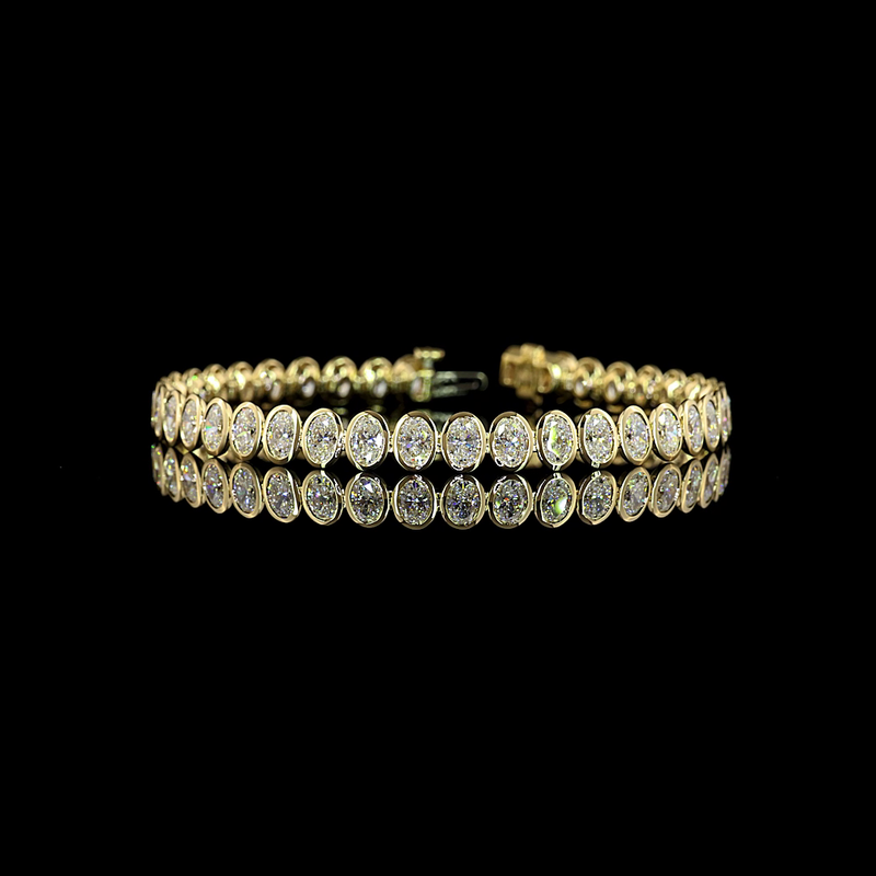 8ctw Bezel Oval Tennis Bracelet
