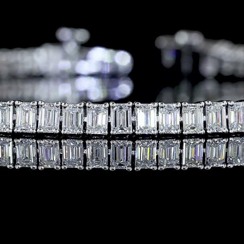 4ctw Prong Emerald Tennis Bracelet
